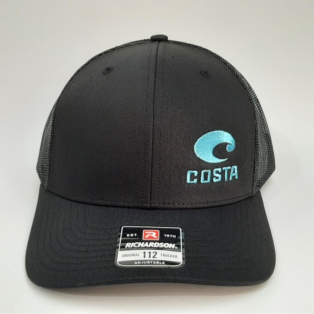 Costa Richardson 112 Trucker Mesh SnapBack Cap Hat Black